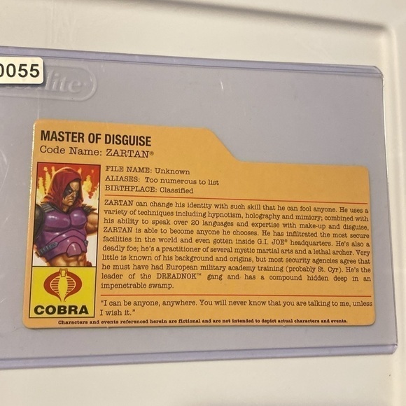 Gi joe Dreadnok leader Zartan w/ skier and file card 2007 - Picture 3 of 3